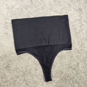 Tahari Women's Shapewear High Waist Thong Size Large NEW Underwear Black